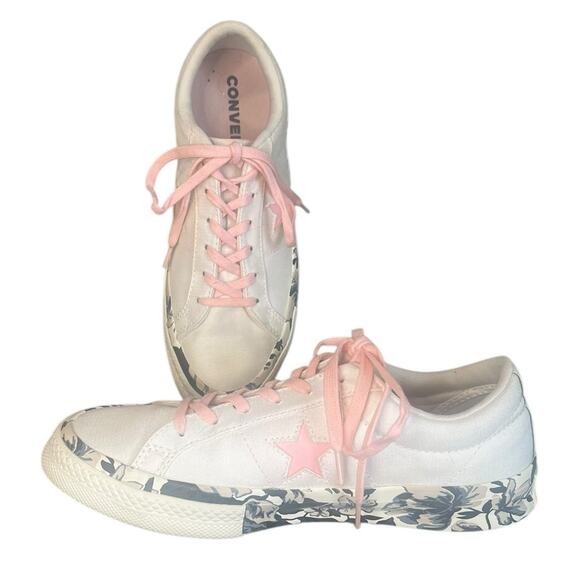 CONVERSE One Star Parkway Floral Canvas Sneakers Women’s‎ Size 8.5 Mens 6… - Picture 1 of 9